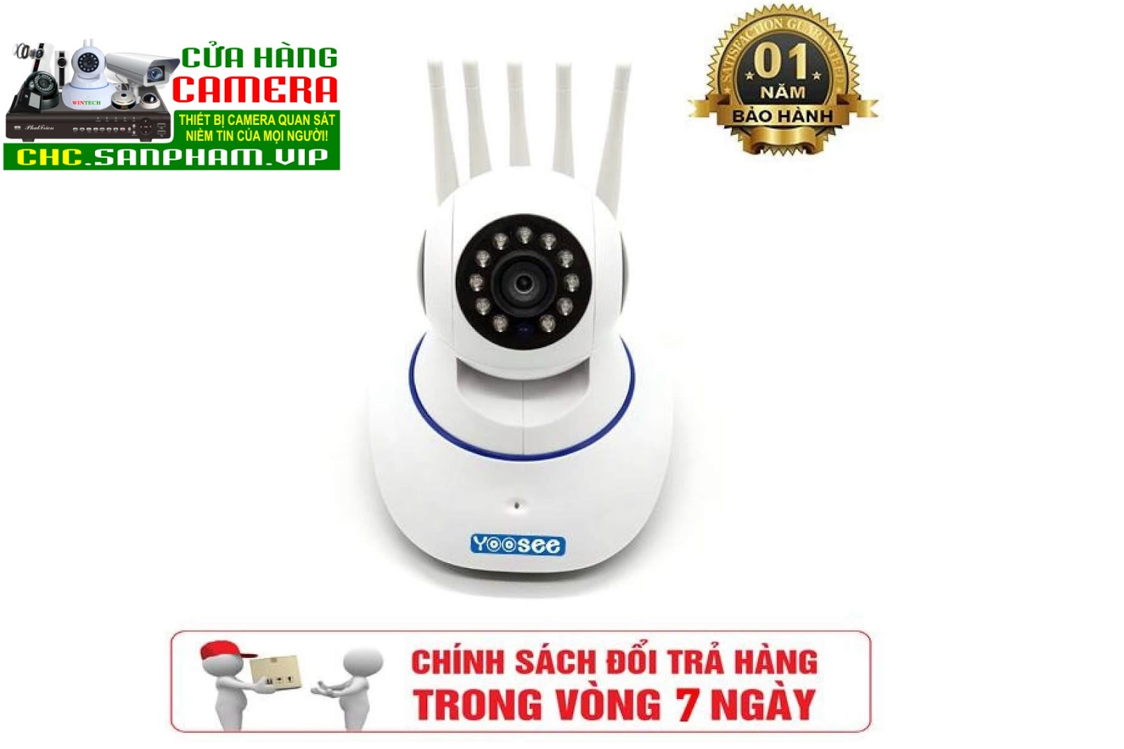 ( CAMERA CHUẨN 3.0MPX MODEL 2021 ) Camera Wifi Yoosee 5 râu 4.0Mpx Full HD Model mới nhất 2021 kè