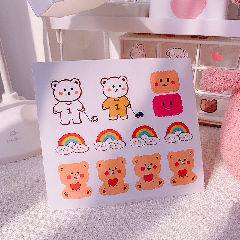 Tấm Sticker Dán Nhiều Hình Cute