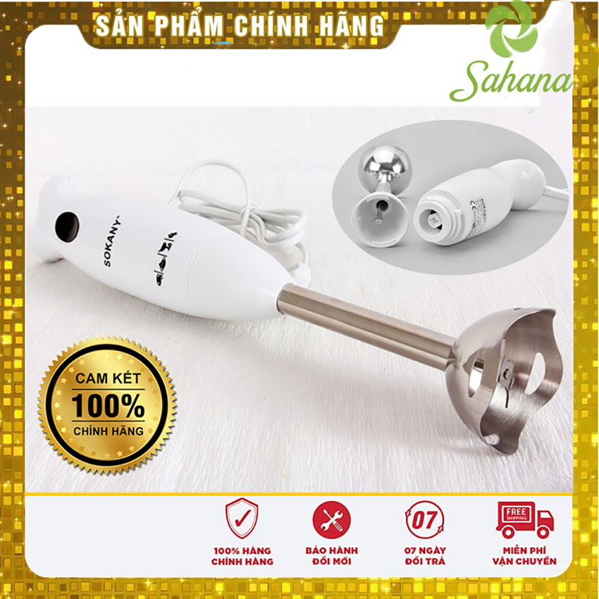 Máy xay cầm tay Sokany HB250A đơn,máy xay sinh tố cầm tay sokany, máy xay đa năng sokany, Sahana Beauty