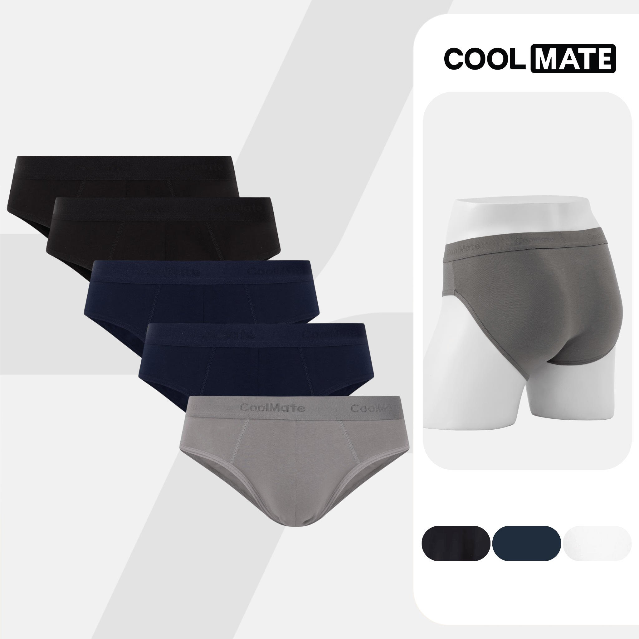 COMBO 5 Quần lót tam giác Cotton (màu ngẫu nhiên)- COOLMATE