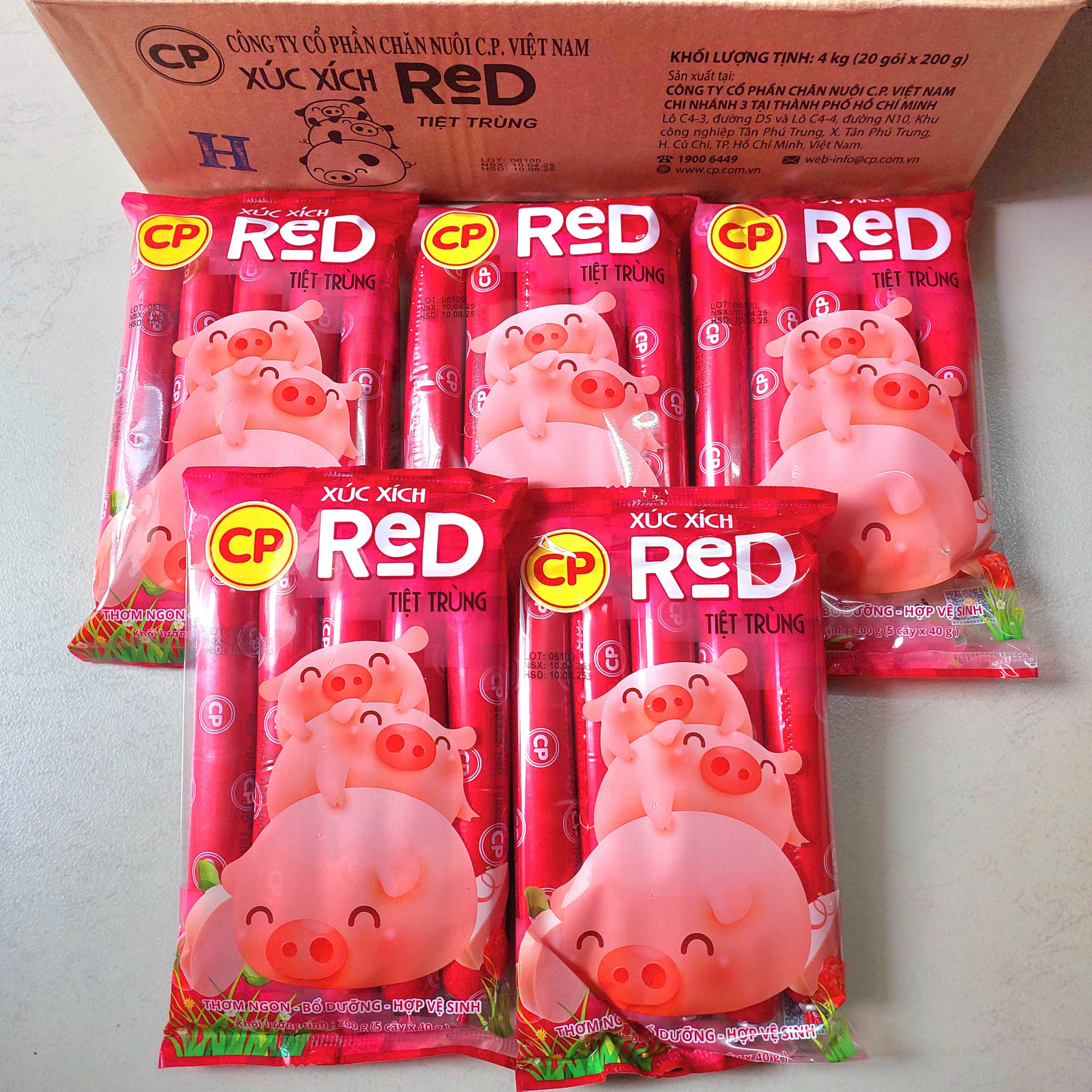 Combo 5 gói Xúc Xích tiệt trùng CP_Cây Lớn _minhnhatfood
