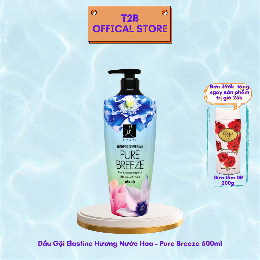 Dầu Gội Elastine Hương Nước Hoa Pure Breeze 600g