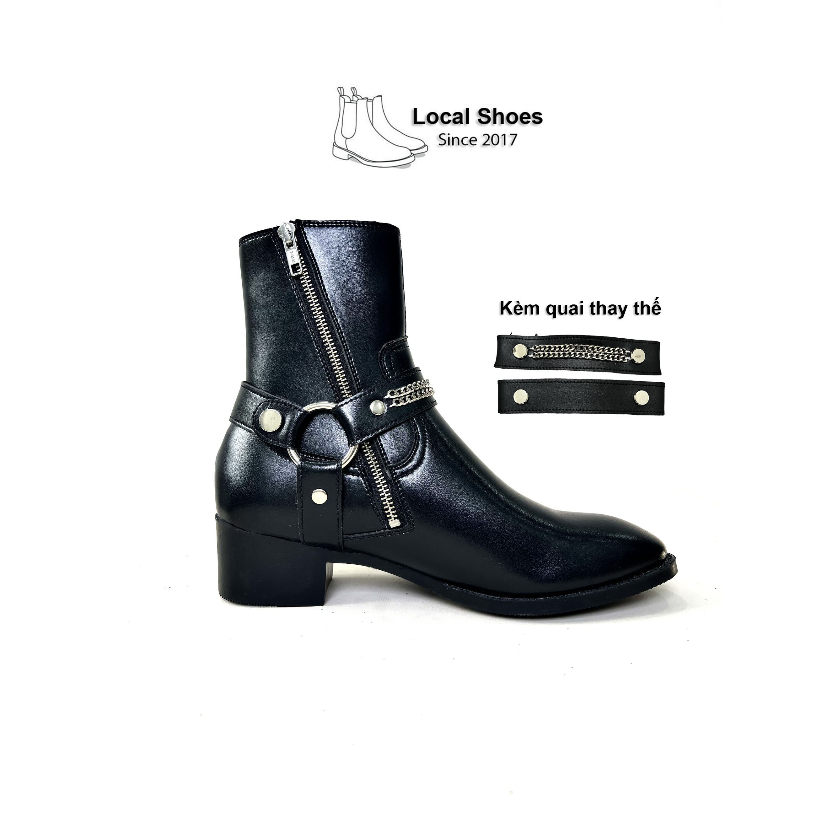 Harness Boot Xích Nam, Harness boots da nappa bảo hành 12 tháng