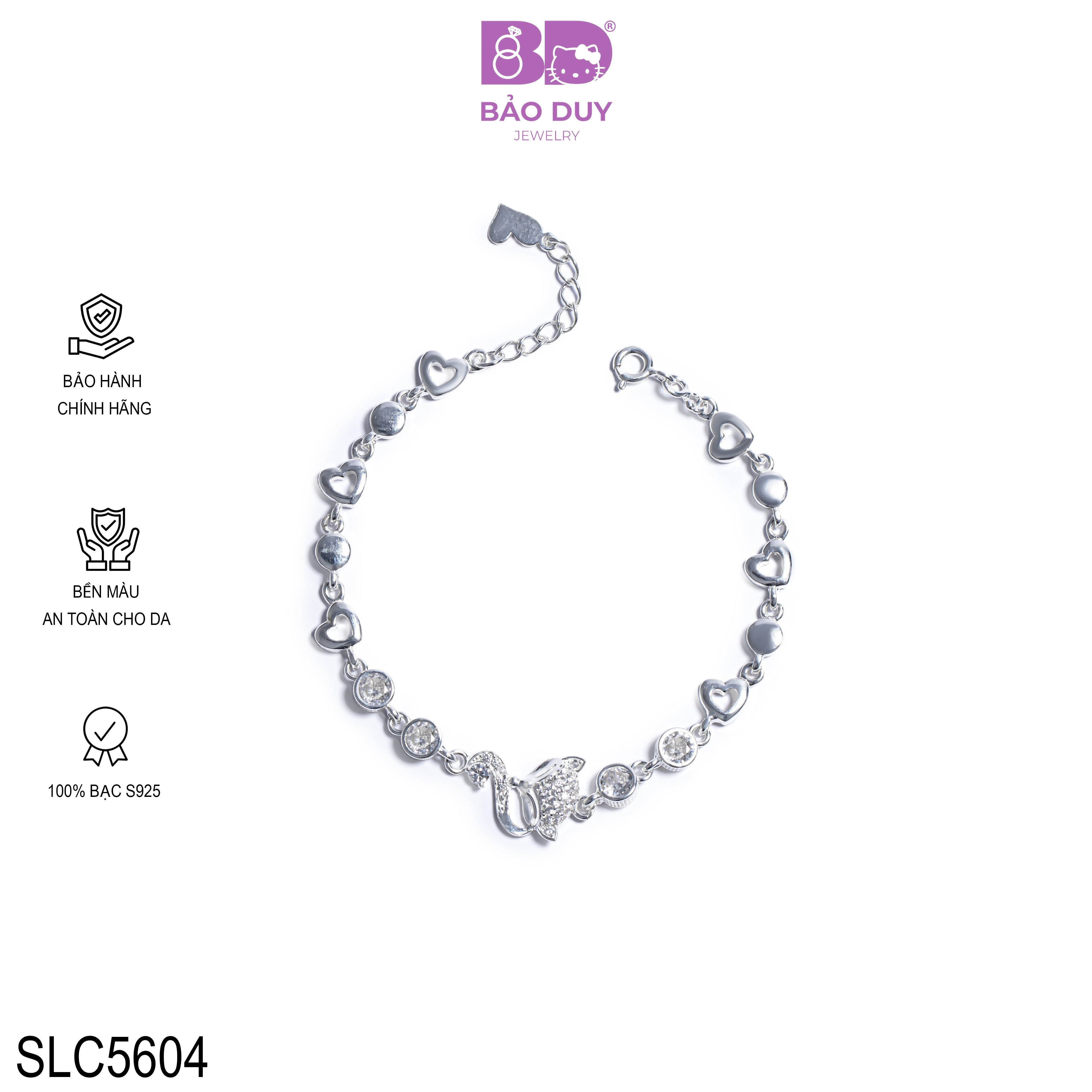 Lắc tay đính đá cao cấp Bảo Duy Jewelry SLC5604 ( kiểu ngẫu nhiên)