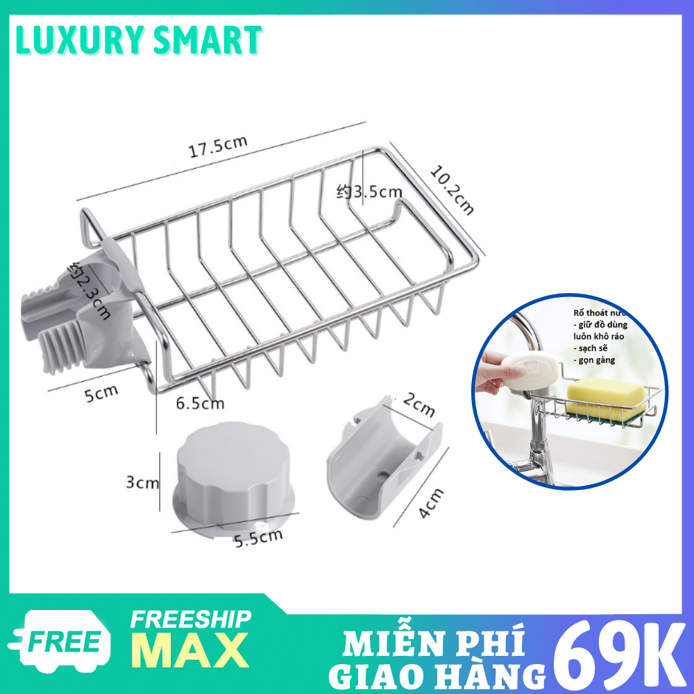 Kệ để đồ rửa chén bằng inox cạnh vòi rửa không gỉ, kệ đựng đồ rửa chén, kệ inox, kệ để đồ tiện dụng