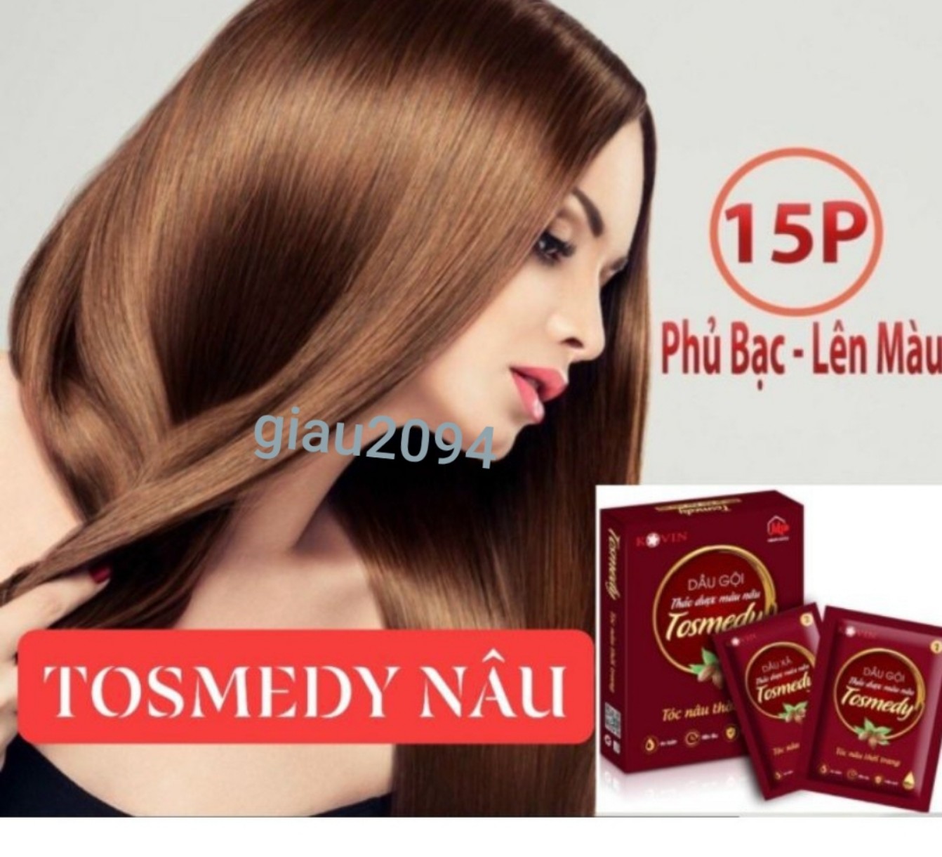 Gội nâu hạt dẻ thảo dược tosmedy