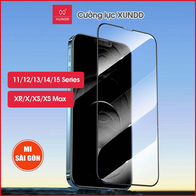 Cường lực xundd full màn hình iphone 15/ 15 pro/ 15 plus/ 15 pro max/ 14/ 14 pro/ 14 plus/ 14 pro max/ 13/ 13 pro/ max/ 12/ 12 pro/ max/ 11/ 11 pro/ max/ xr/ x/ xs/ xs max - nguyên seal hộp