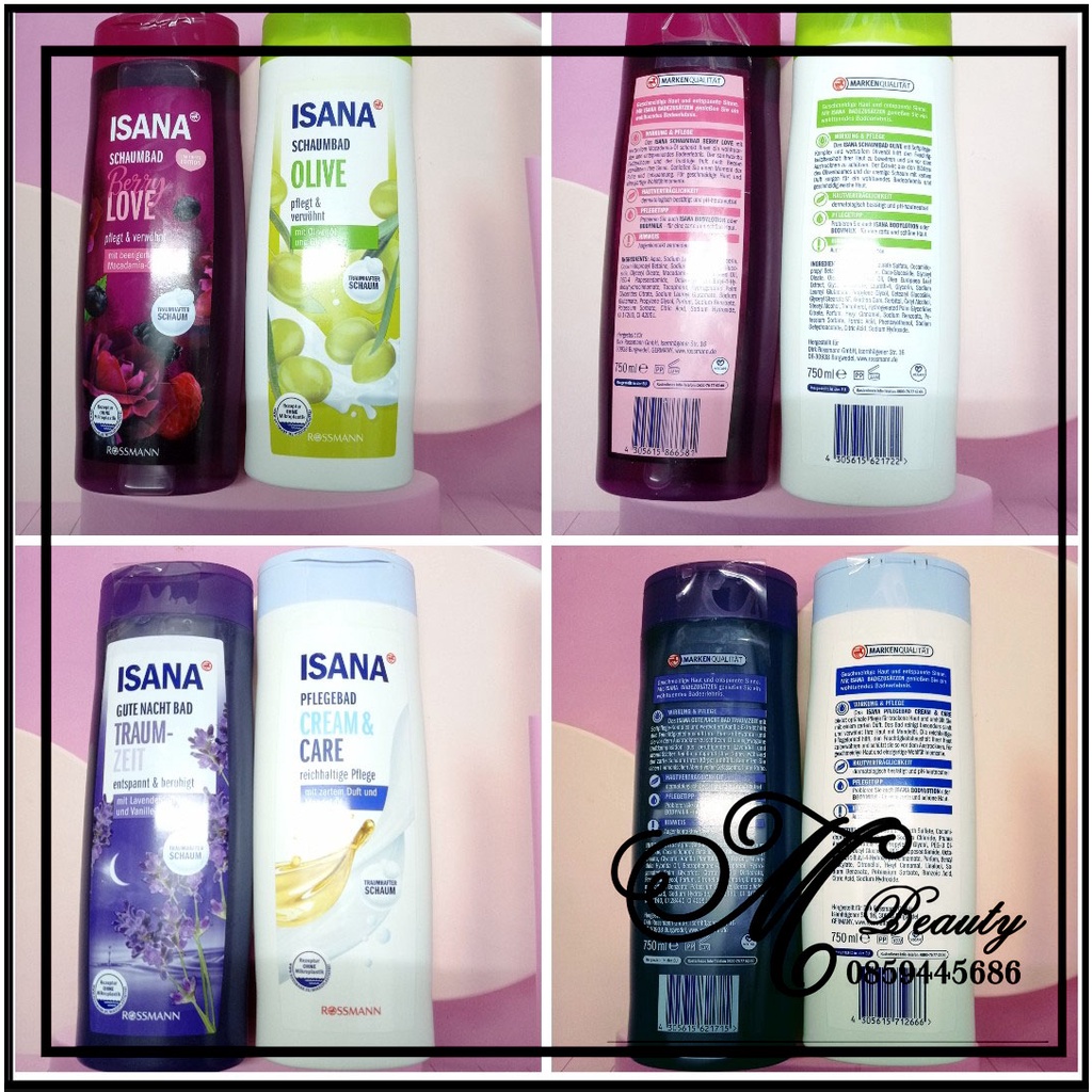 Sữa tắm isana 750ml hàng đức đủ bill