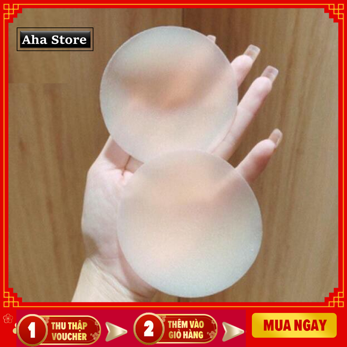 Một cặp miếng dán ngực silicon tàng hình siêu dính siêu thật da YiOn Underwear MD02