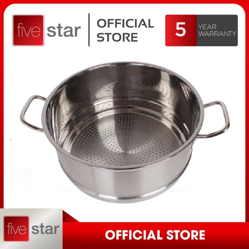 Xửng Hấp Innox 2 Quai Hãng Fivestar Hàng Chính Hãng Dùng Hấp Gà Hấp Bánh ( Size 30 Cm)