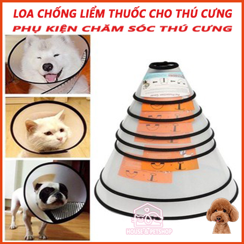 Loa Chống Liếm Thuốc cho Thú Cưng - Vòng Cổ Chống Liếm Cho Chó Mèo - Vòng Đeo Cổ Phụ Kiện Thú Cưng Cao Cấp House&PetShop