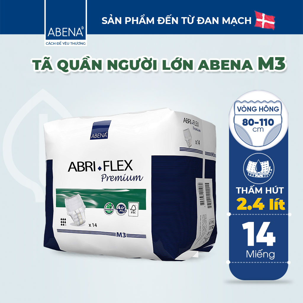 Tã quần người lớn, người già, sau sinh Abena Abri Flex Premium - Nhập khẩu Đan Mạch