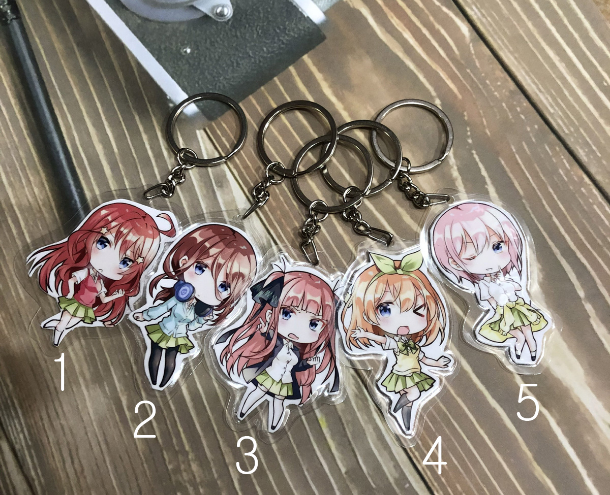 Bộ móc khóa anime Go-Toubun no Hanayome nhà có 5 nàng dâu