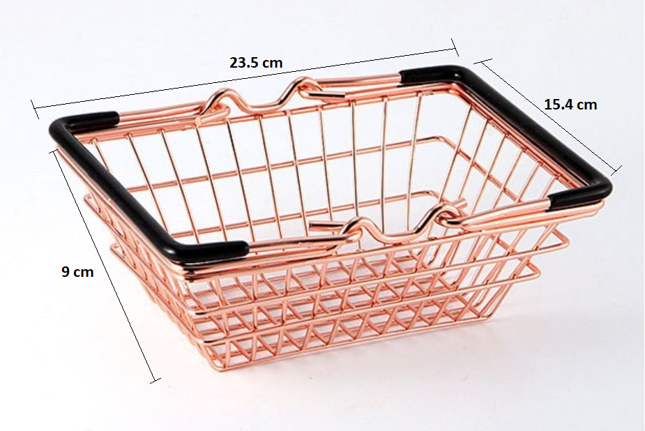 Giỏ Đựng Đồ Mua Sắm Mini Bằng Thép Không Gỉ