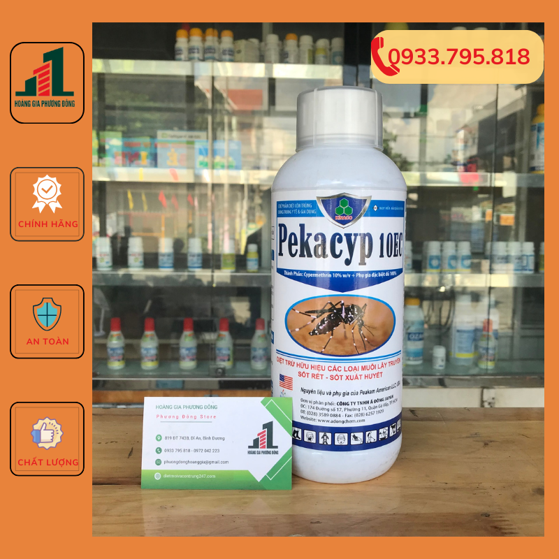 Thuốc diệt côn trùng giá rẻ Pekacyp 10EC - chai 1 lít