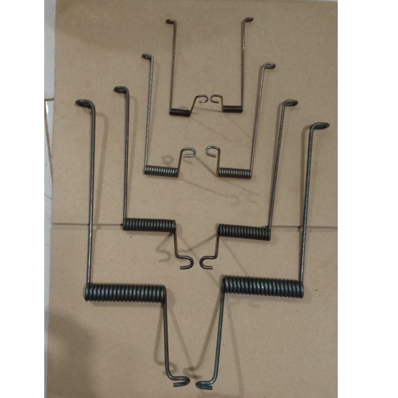 combo 4 cặp lò xo đảo chiều làm 4 mẹt bẫy lụp bẫy chim thông số lần lượt là sợi thép AC 1.5mm, 2.0mm, 2.5.mm và 3.2mm