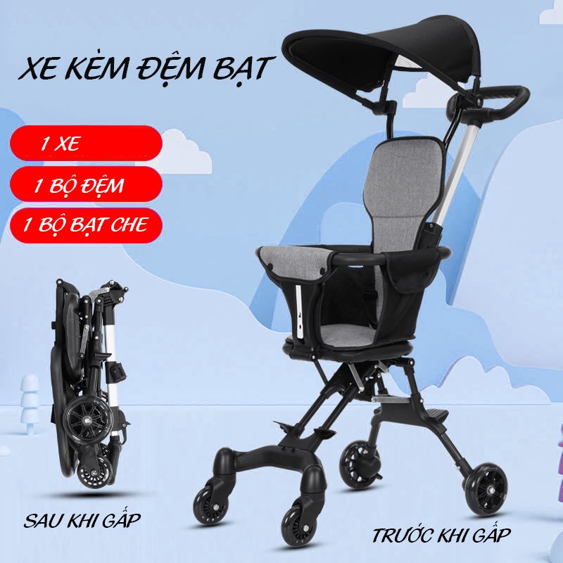 Xe đẩy, Xe đẩy gấp gọn em bé đi du lịch siêu gọn nhẹ
