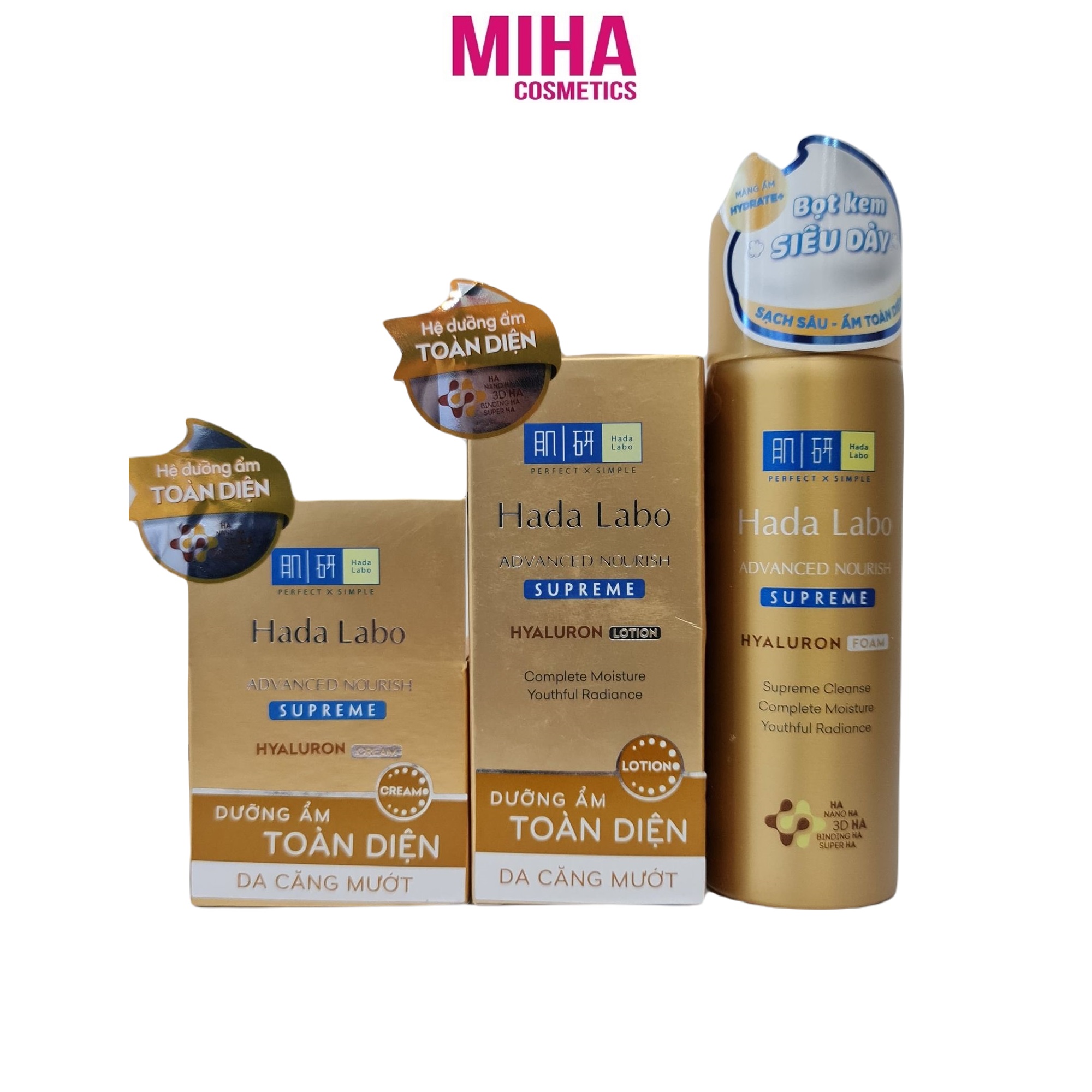 Bộ 3 Sản Phẩm Dưỡng Ẩm Toàn Diện HADA LABO