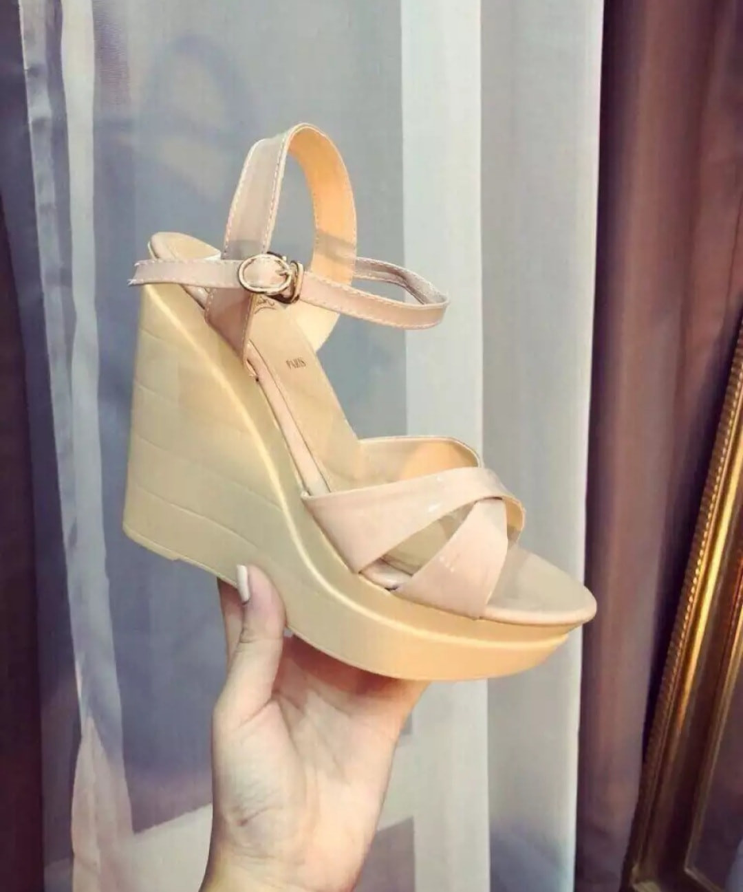Giày sandal đế xuồng 12cm cao cấp