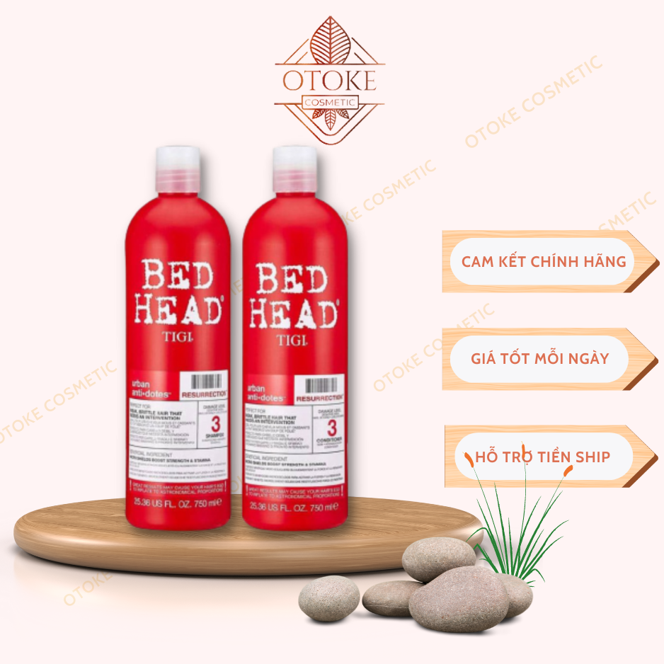 Cặp gội xả Tigi Bed Head đỏ, tím 750ml/chai
