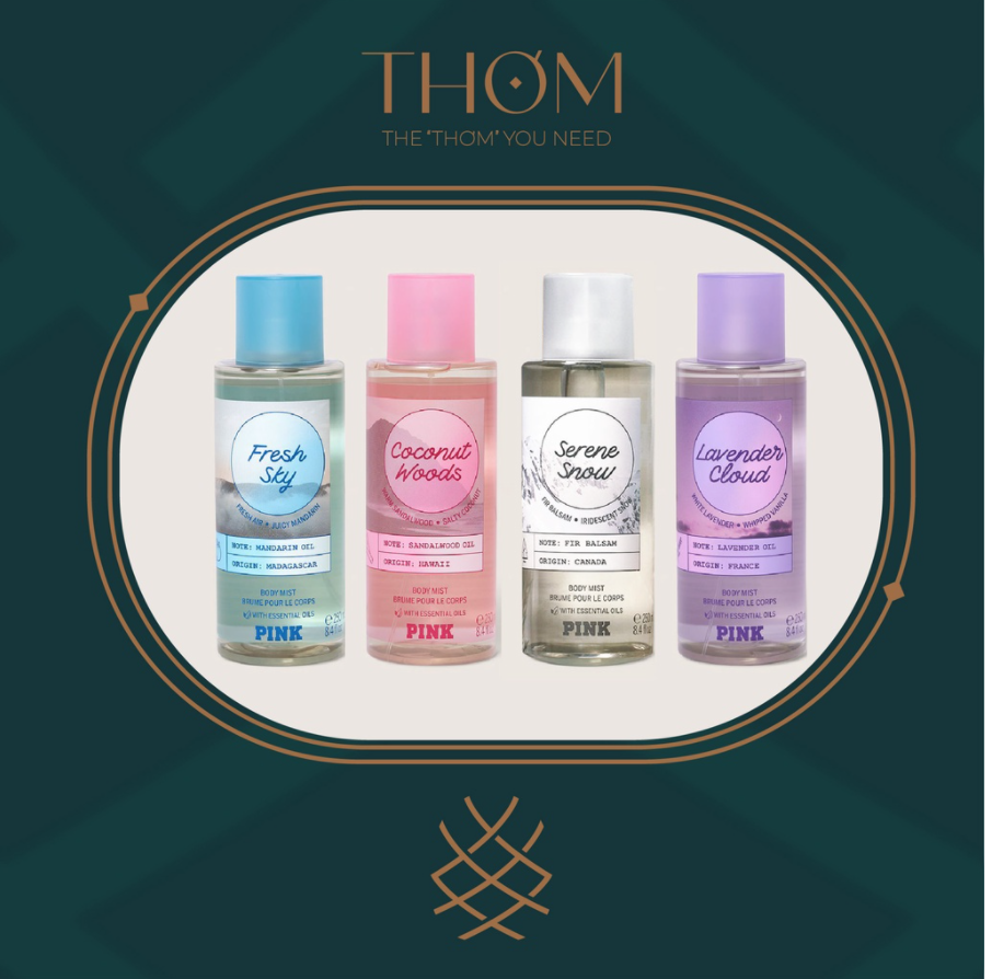 Xịt thơm toàn thân pink body mist fresh sky | cool sage | coconut ice | lavender cloud
