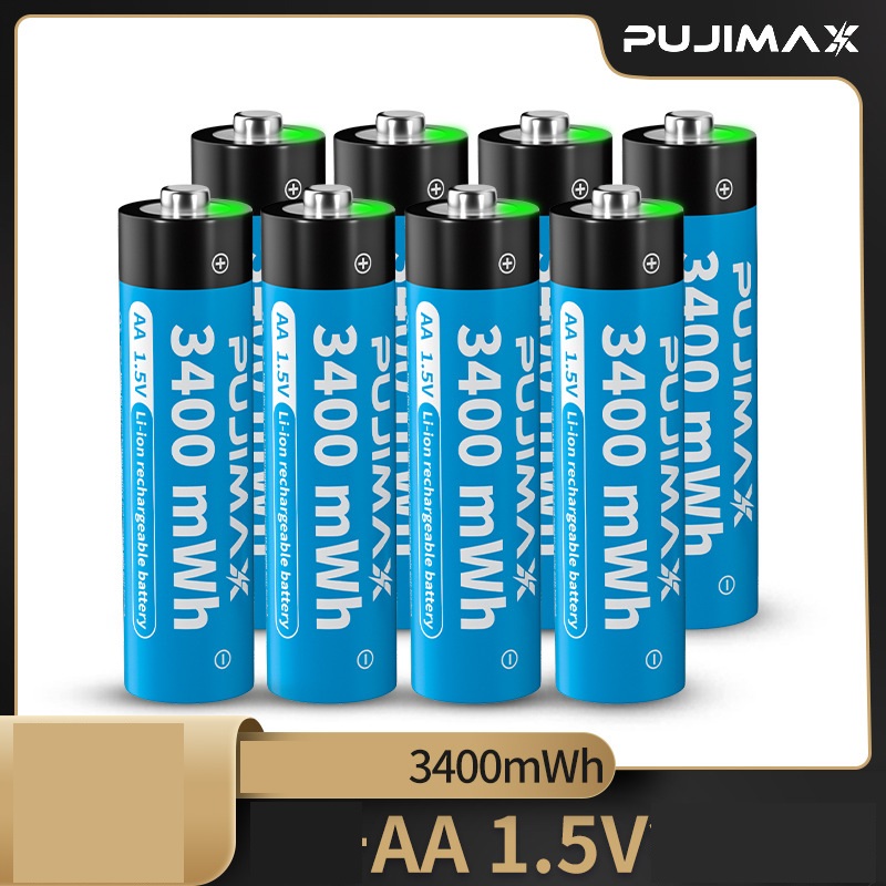 Pin sạc aa, aaa 1.5v li-on pujimax