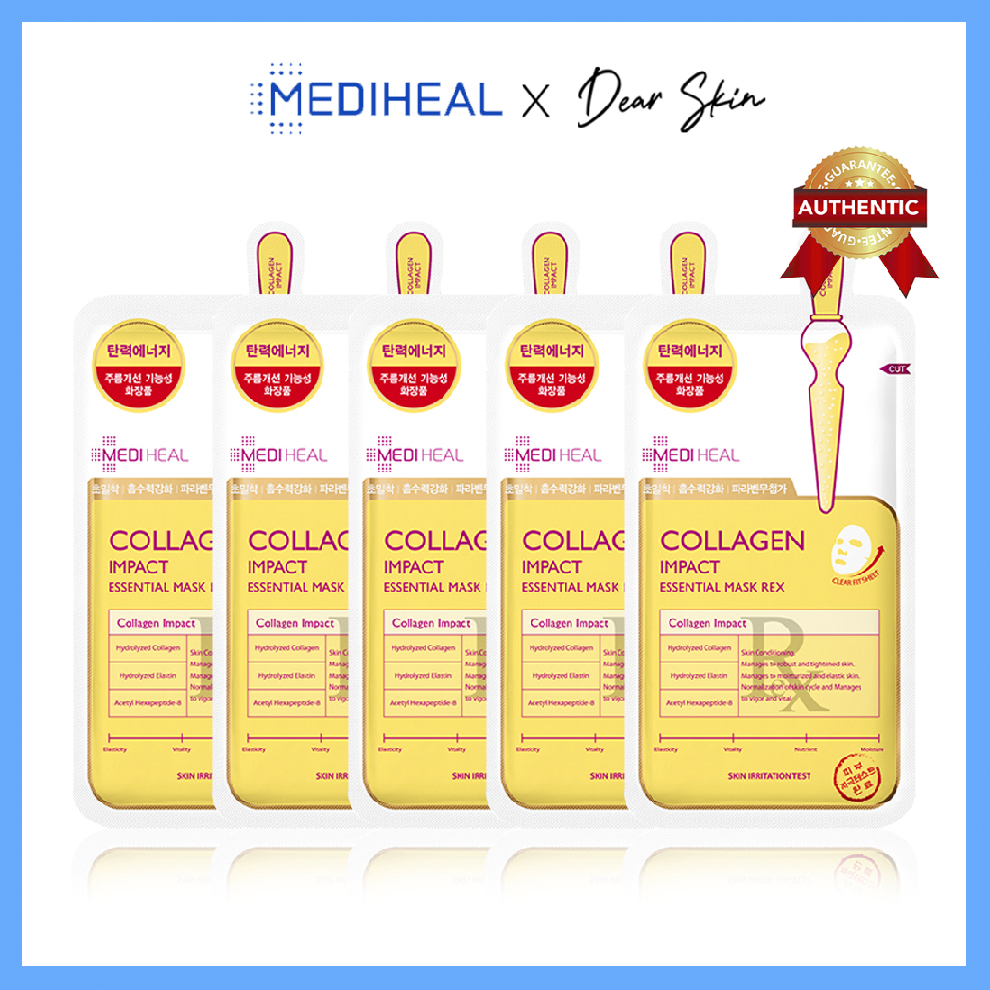 [Combo 5] Mặt nạ Mediheal Collagen Ngăn Ngừa Lão Hóa Da Mediheal Collagen Impact Essential Mask 24ml