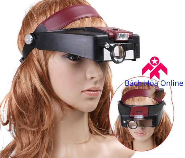 Kính lúp đội đầu có đèn , độ phóng đại 1.5X, 3X, 8.5 X, 10X ( GIA BÀO SHOP)