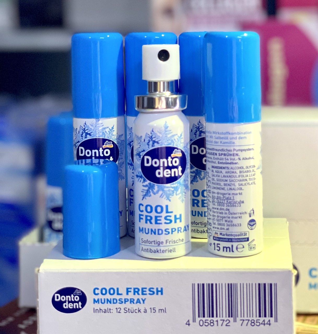 Xịt thơm miệng dontodent mundspray cool fresh-15ml