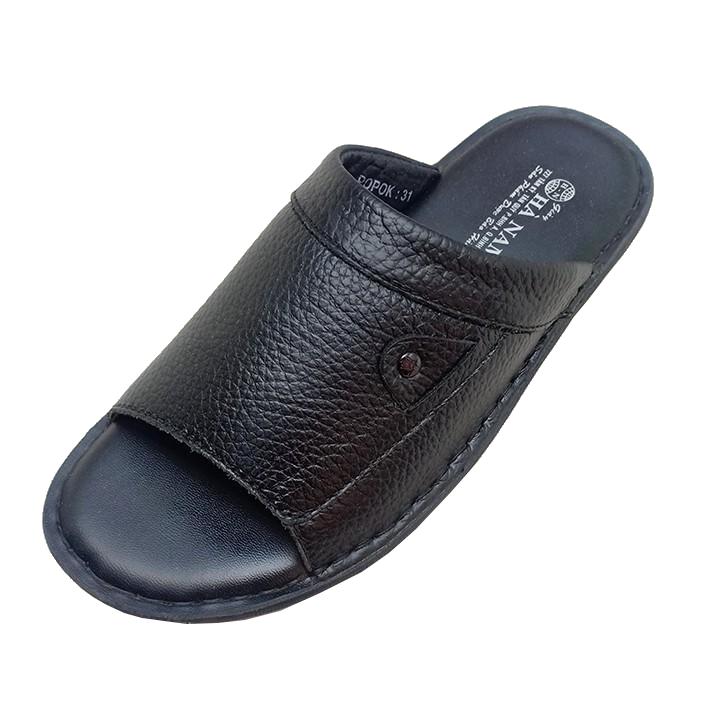 Dép Nam Quai Ngang Da Bò Thật HÀ NAM Cao Cấp DN246