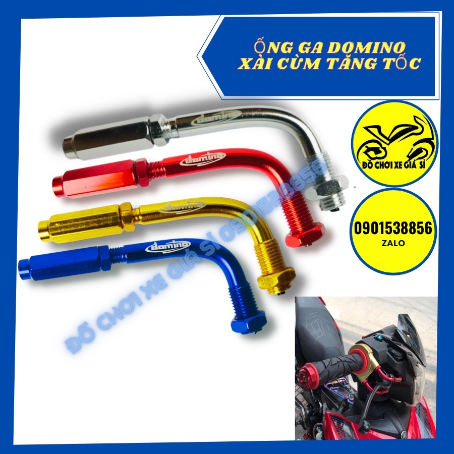 [Mã LIFE1603ALL giảm 10 đơn 0Đ] Ống dây ga Domino CNC cho cùng tăng tốc gắn cho mọi dòng xe