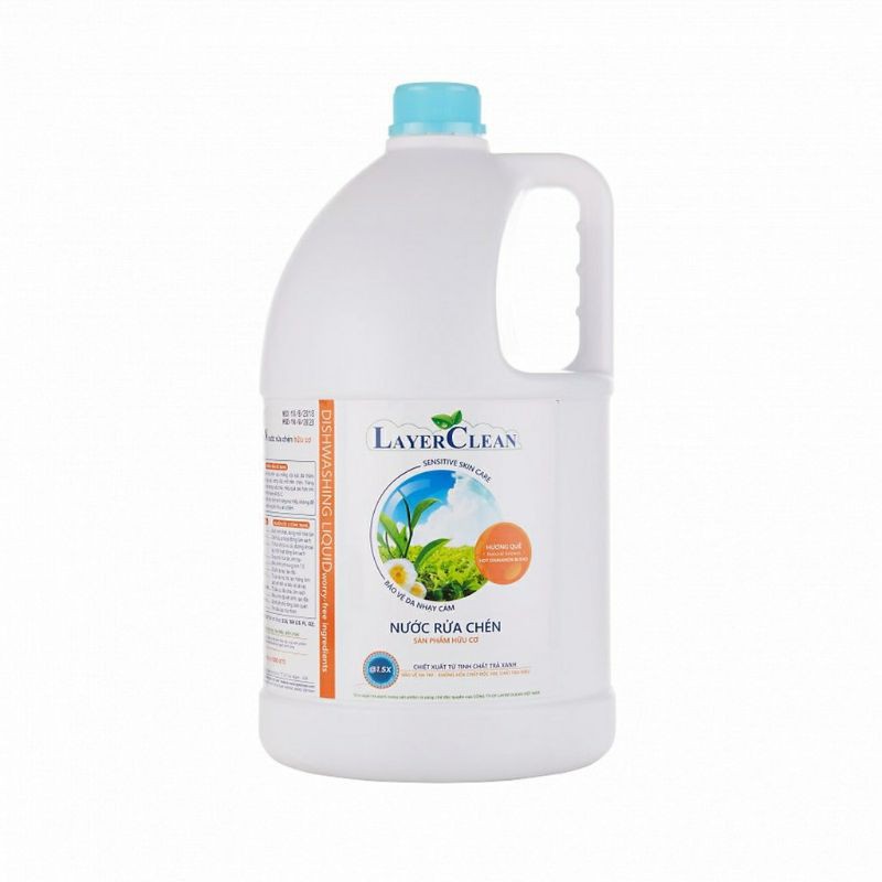 [Nhập RS0822 giảm 30k cho đơn 99k]Nước rửa chén bát hữu cơ LayerClean hương quế 5l - 3