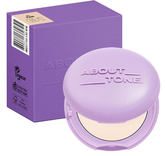 Phấn Phủ Dạng Nén About Tone Blur Powder Pact Kiểm soát dầu Độ phủ cao