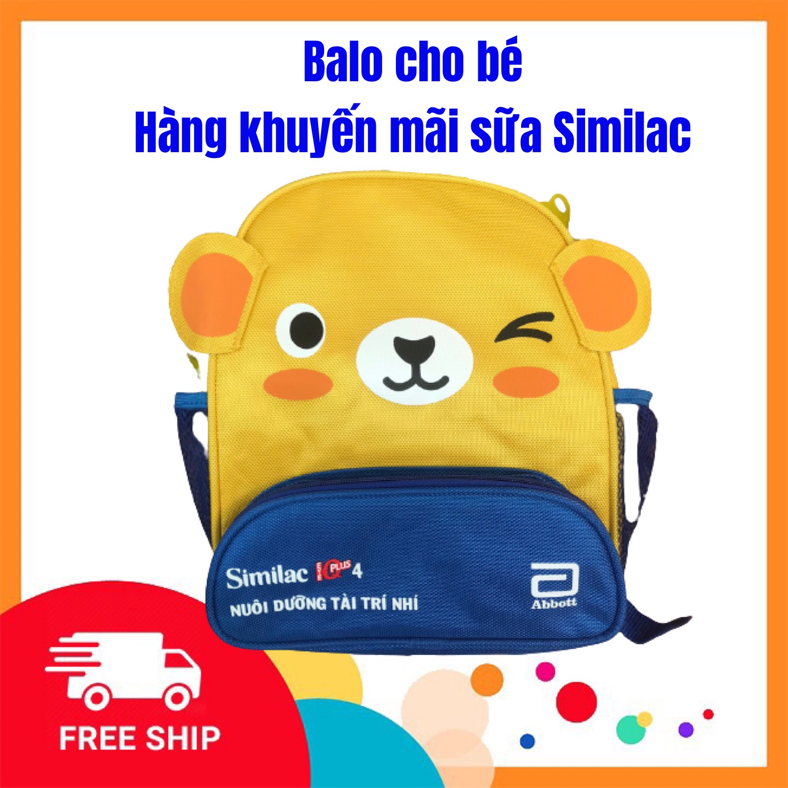 Balo cho bé mẫu giáo quà tặng sữa similac - huy kiet store