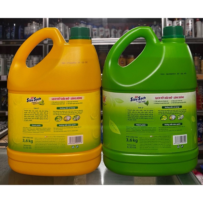 Nước rửa chén lix siêu sạch 3,6 kg