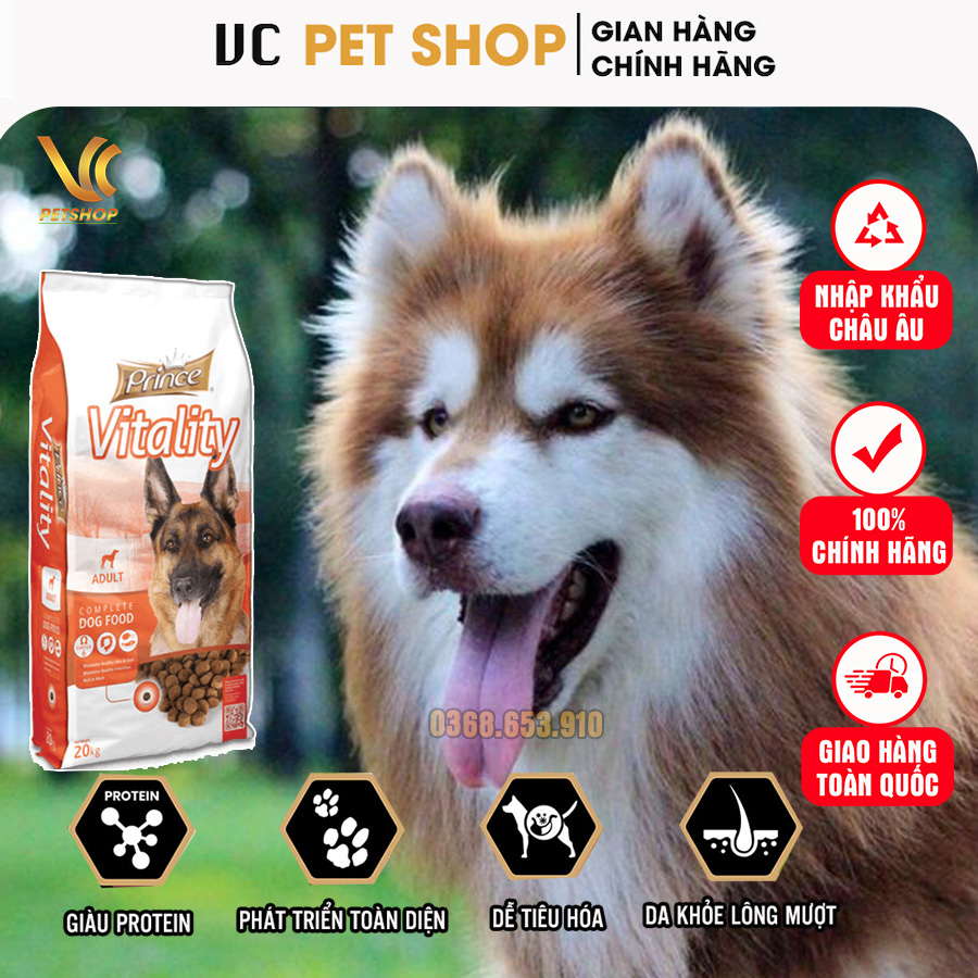 Hạt Thức Ăn Cho Chó Alaska Trưởng Thành Prince Vitality - VC Pet Shop