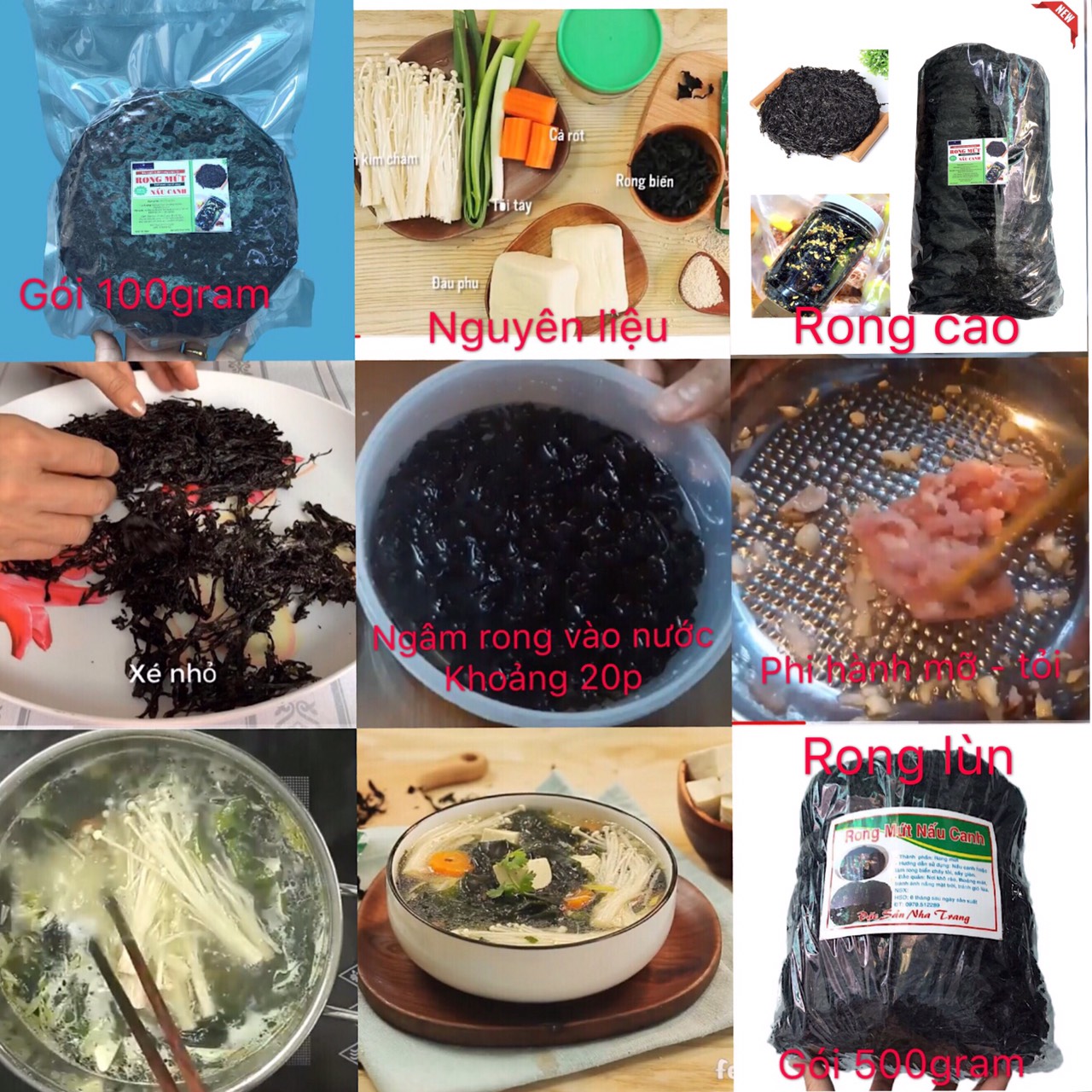 Rong biển/Rong Mứt nấu canh 500gram