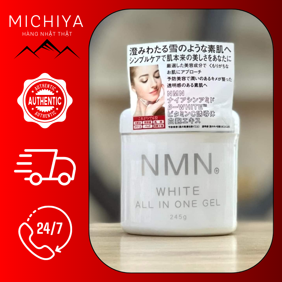 Kem dưỡng NMN White All In One Gel 245g, Kem dưỡng NMN Nhật Bản chính hãng