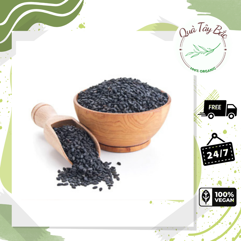 Vừng đen. mè đen quê sạch sơn la thuần chủng còn vỏ tây bắc gift - quà của núi rừng.đảm bảo 100% tự nhiên không chất bảo quản