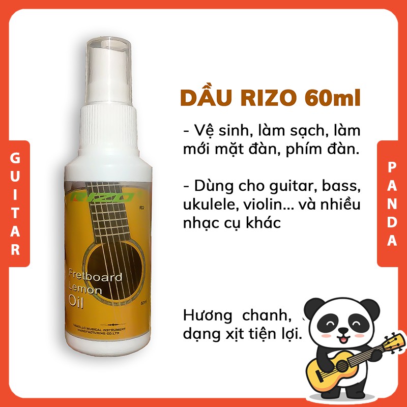 Dầu xịt vệ sinh mặt đàn phím đàn rizo hương chanh 60ml