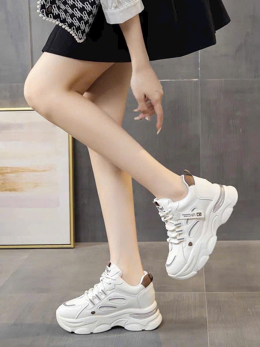 Giày nữ độn đế💖💖Giày thể thao độn đế phản quang fullbox