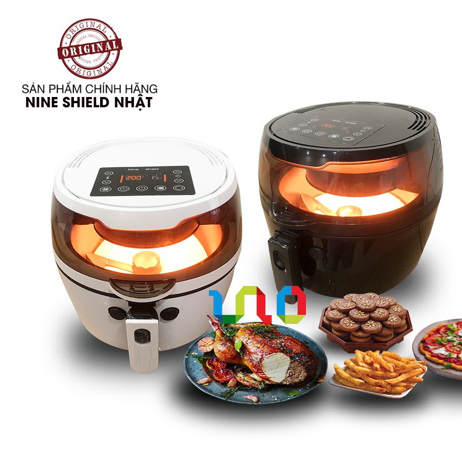 Nồi Chiên Không Dầu Cảm Ứng Nine Shield 8L -  Nhật Bảo Hành 12 Tháng