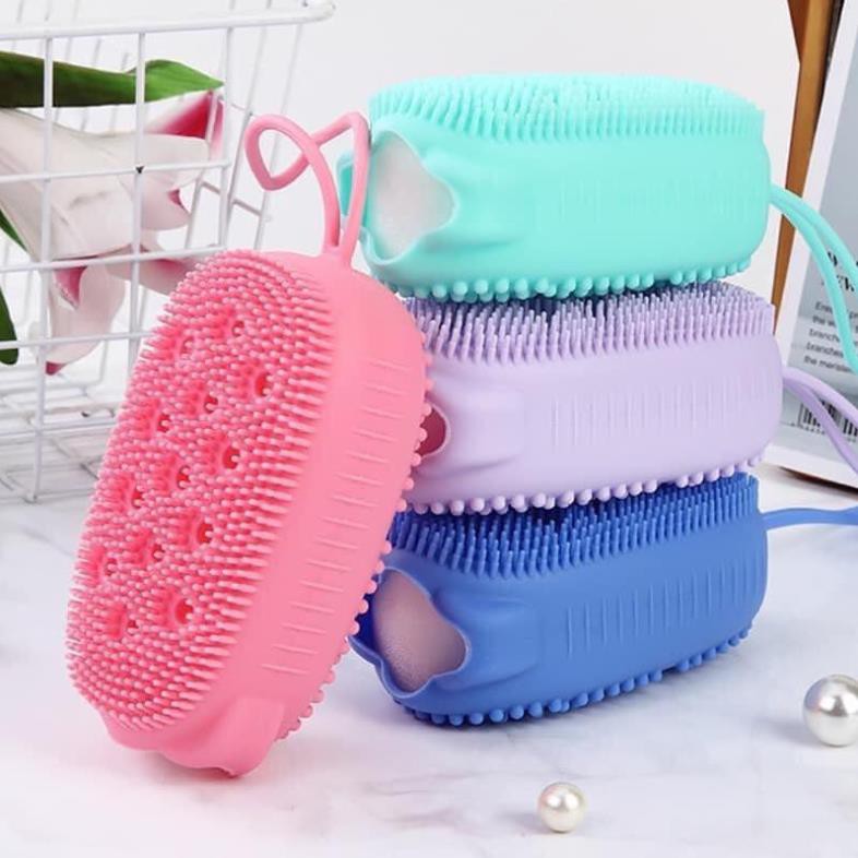 BÔNG TẮM SILICON HÌNH CHUỘT CÓ DÂY TẠO BỌT SIÊU MỀM MASSAGE TẨY TẾ BÀO CHẾT CỰC HIỆU QUẢ - CỌ TẮM SILICON LOẠI TỐT GIÚP DA MỊN MÀNG TRẮNG SÁNG