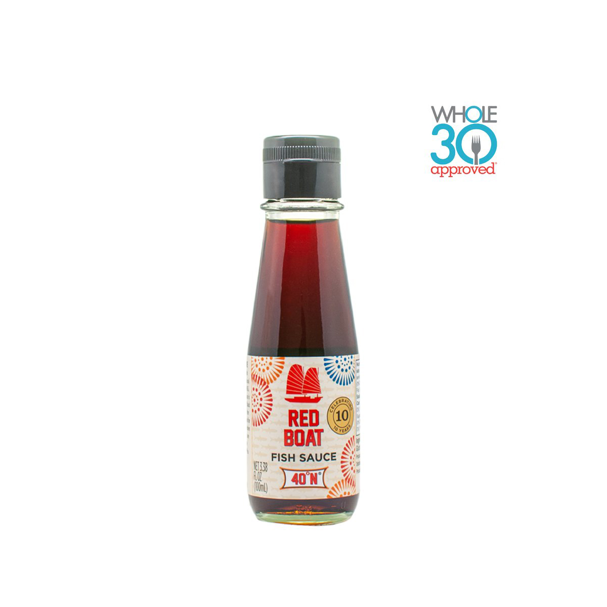 Nước mắm Red Boat: Nước mắm nhĩ cá cơm Phú Quốc 40N độ đạm tự nhiên - Chai 100ml