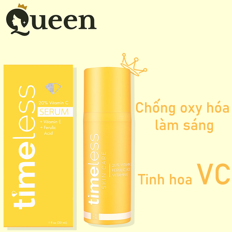 Tinh chất dưỡng sáng da timeless 20% vitamin c, vitamin b5 30ml chống oxy hóa làm sáng tinh hoa vc, sửa chữa da b5