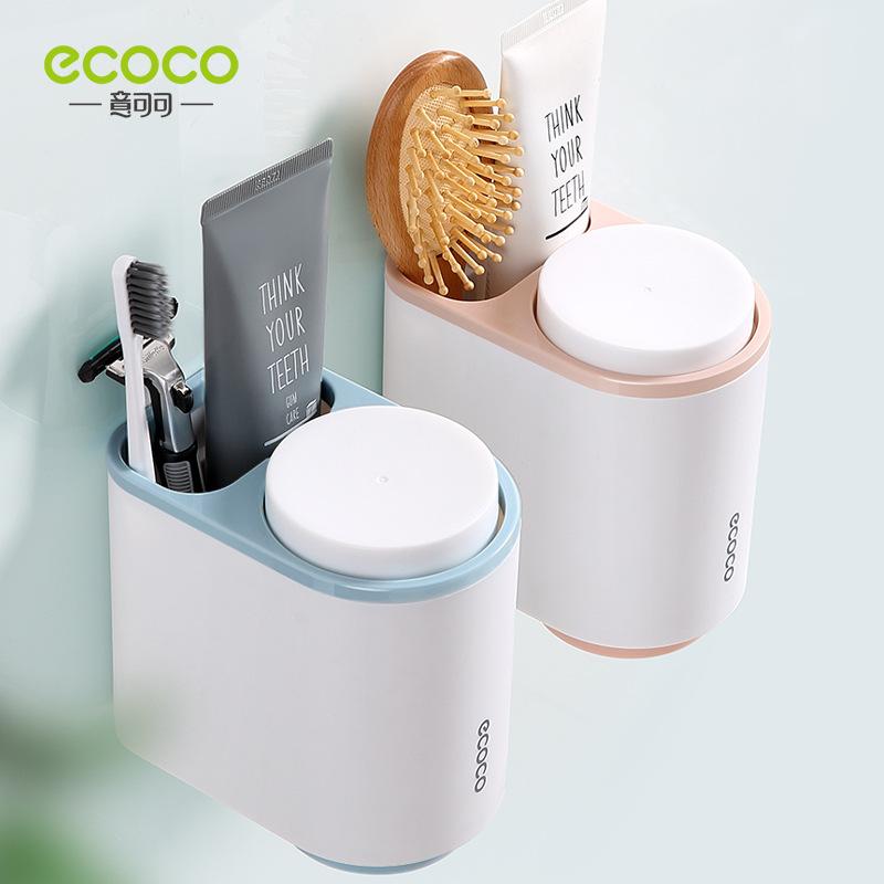 Bộ để đồ nhà tắm hay kem đánh răng kèm 2 cốc Ecoco 1905 kiểu mới