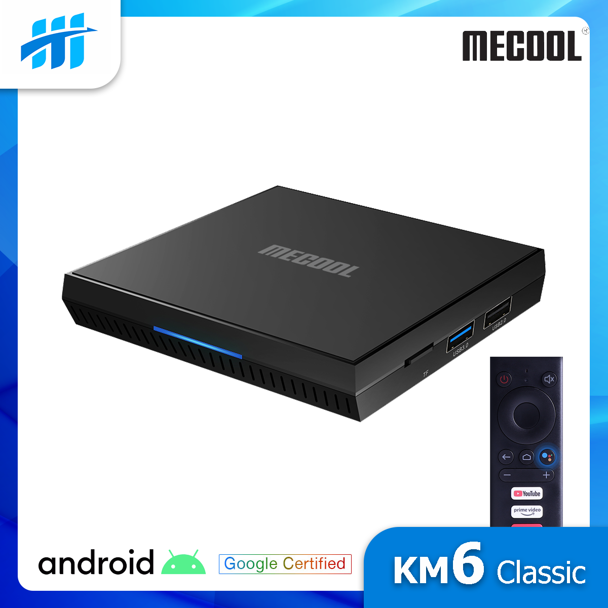 Android TV Box Mecool KM6 Classic - Amlogic S905X4 AndroidTV 10 CE Ram 2GB Bộ nhớ trong 16GB
