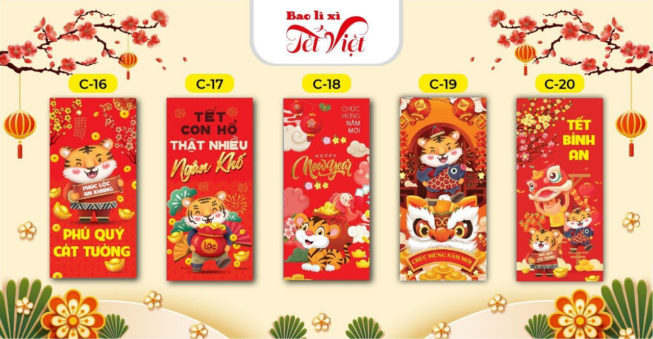 Combo 60 bao lì xì tết 2022