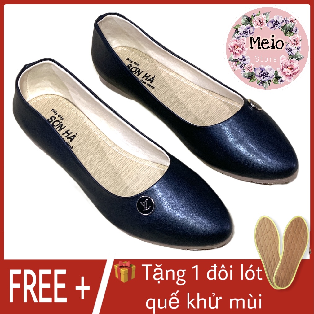 Giầy bệt búp bê công sở da bò 100% cao cấp sơn hà