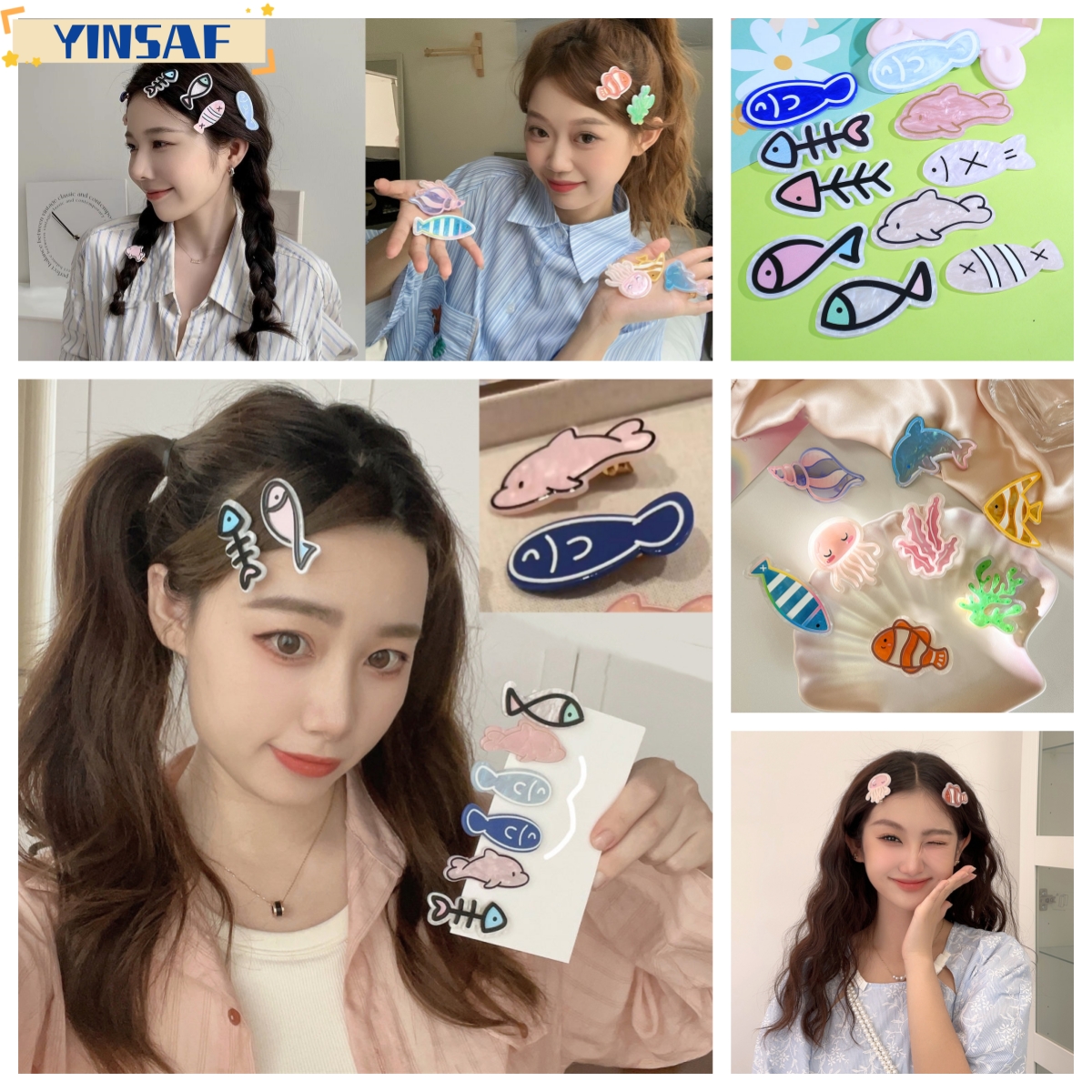 🌸kẹp tóc hình xương cá nhỏ nhắn dễ thương cho nữ yinsaf🌸